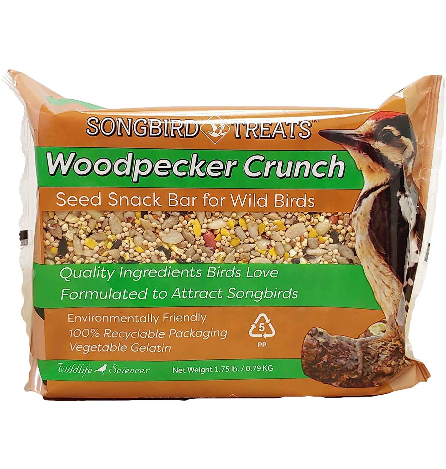 Songbird Treats Woodpecker Crunch Seed Bar 1.75 lb
